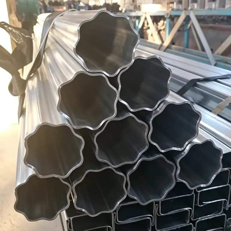 Tubo de aço em forma de flor de ameixa